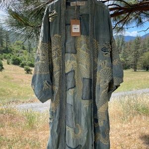 COVETED, RARE MAGNOLIA PEARL DRAGON DAIJI KIMONA